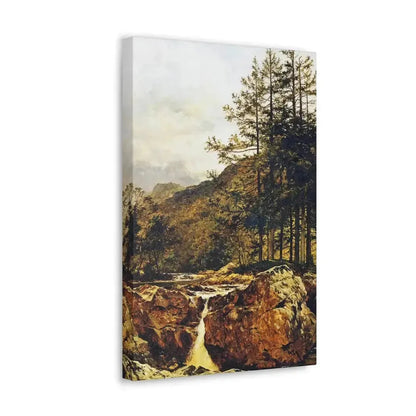 Benjamin Williams Leader (1831-1923) The Rocky Bed of a Welsh River - 1874 - Canvas Wall Art - The Sticker Space