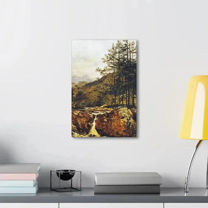 Benjamin Williams Leader (1831-1923) The Rocky Bed of a Welsh River - 1874 - Canvas Wall Art - The Sticker Space