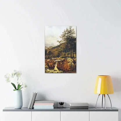 Benjamin Williams Leader (1831-1923) The Rocky Bed of a Welsh River - 1874 - Canvas Wall Art - The Sticker Space