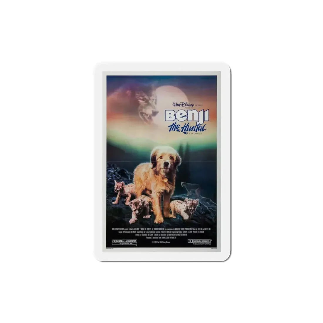 Benji the Hunted 1987 Movie Poster Refrigerator Magnet - The Sticker Space