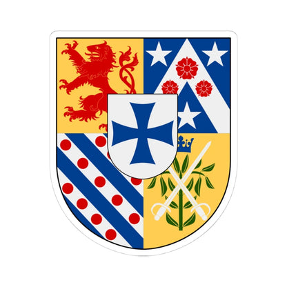 Bennet friherre vapen (Sweden) (Coat of Arms) STICKER Vinyl Kiss-Cut Decal 4 Inch White - The Sticker Space