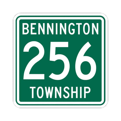 Bennington Township Route 256 Morrow County Ohio (Ohio) (Road Sign) STICKER Vinyl Kiss-Cut Decal 6 Inch White - The Sticker Space