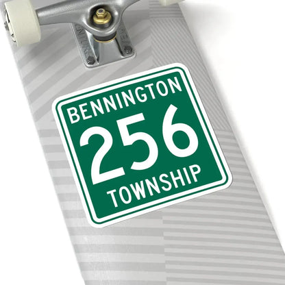Bennington Township Route 256 Morrow County Ohio (Ohio) (Road Sign) STICKER Vinyl Kiss-Cut Decal - The Sticker Space