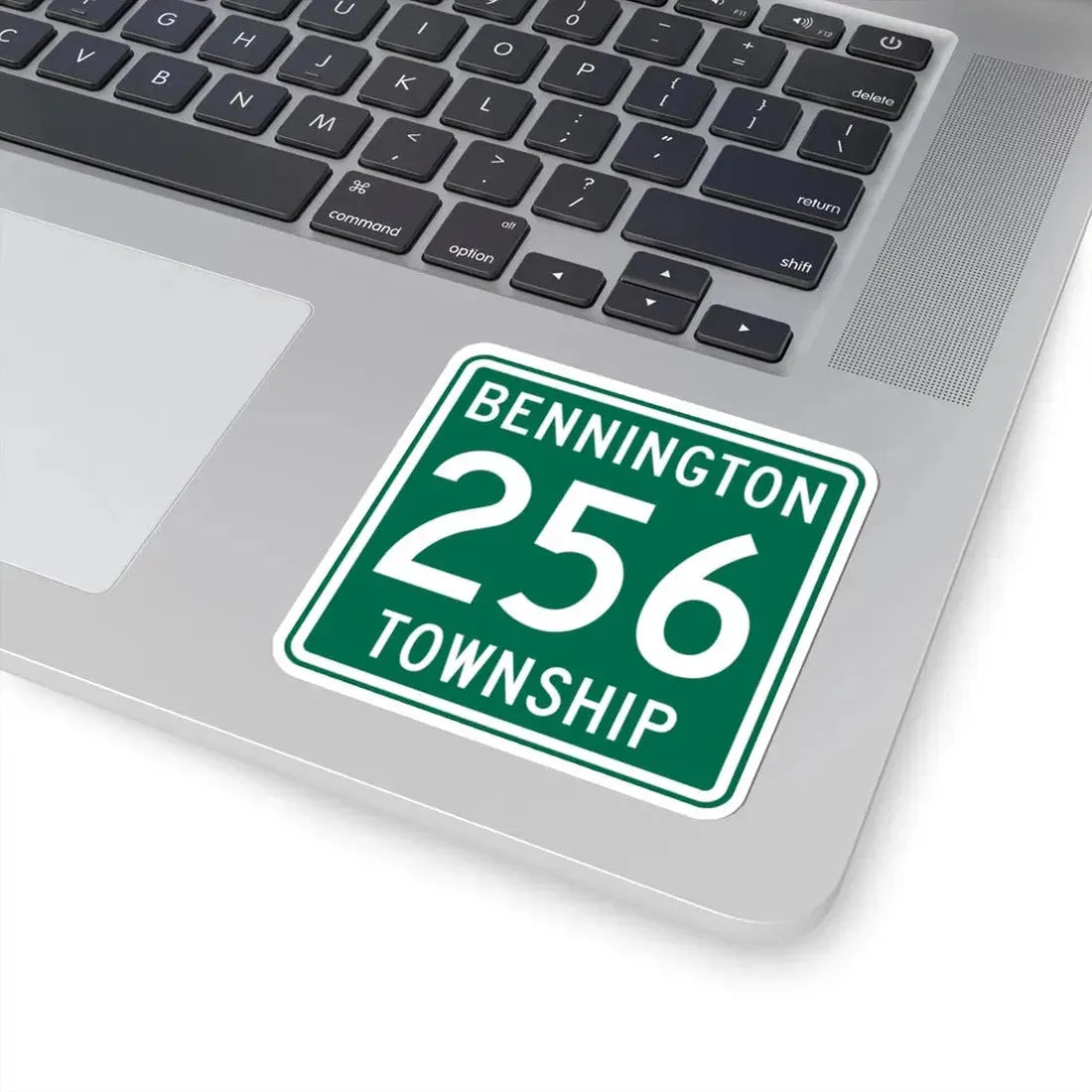 Bennington Township Route 256 Morrow County Ohio (Ohio) (Road Sign) STICKER Vinyl Kiss-Cut Decal - The Sticker Space