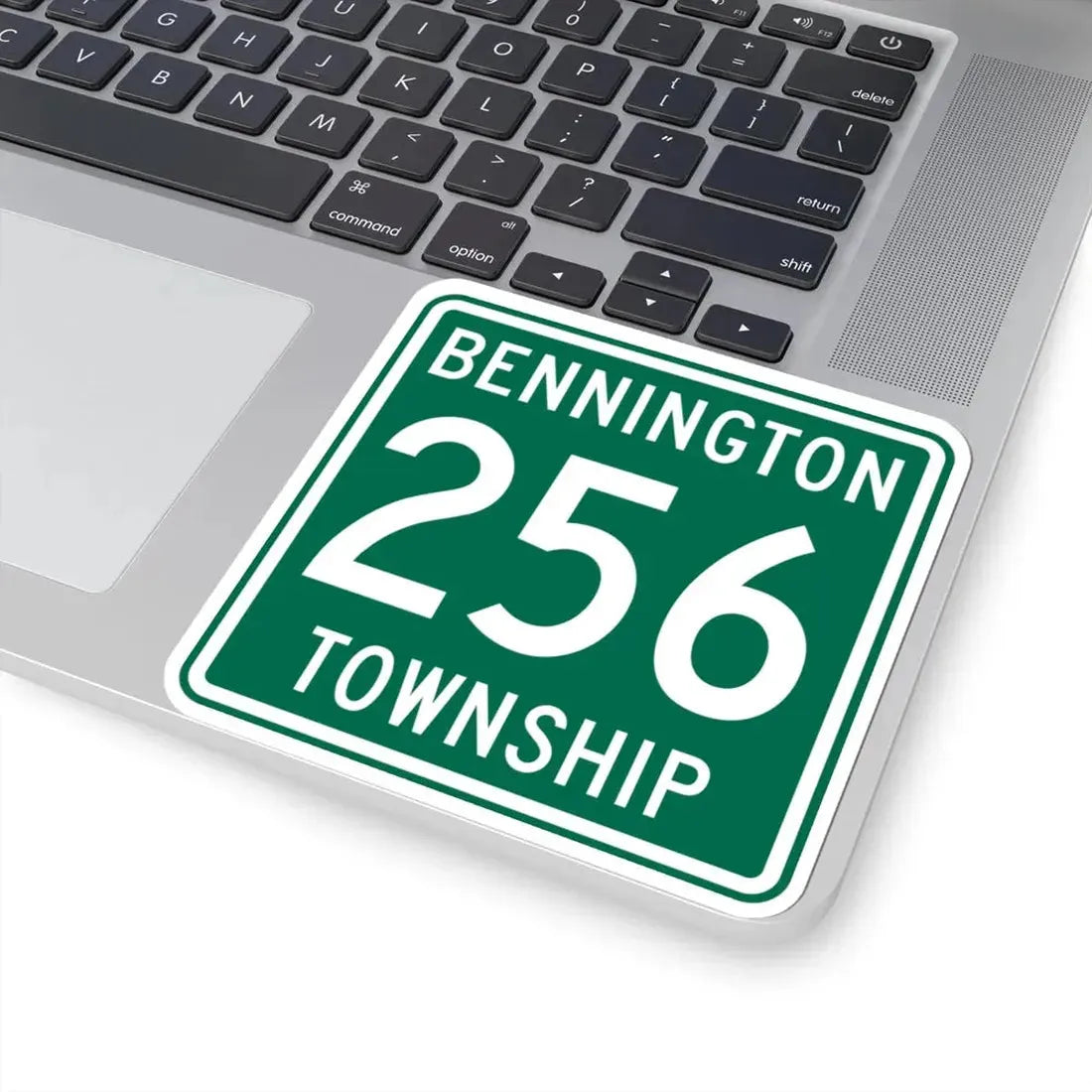 Bennington Township Route 256 Morrow County Ohio (Ohio) (Road Sign) STICKER Vinyl Kiss-Cut Decal - The Sticker Space