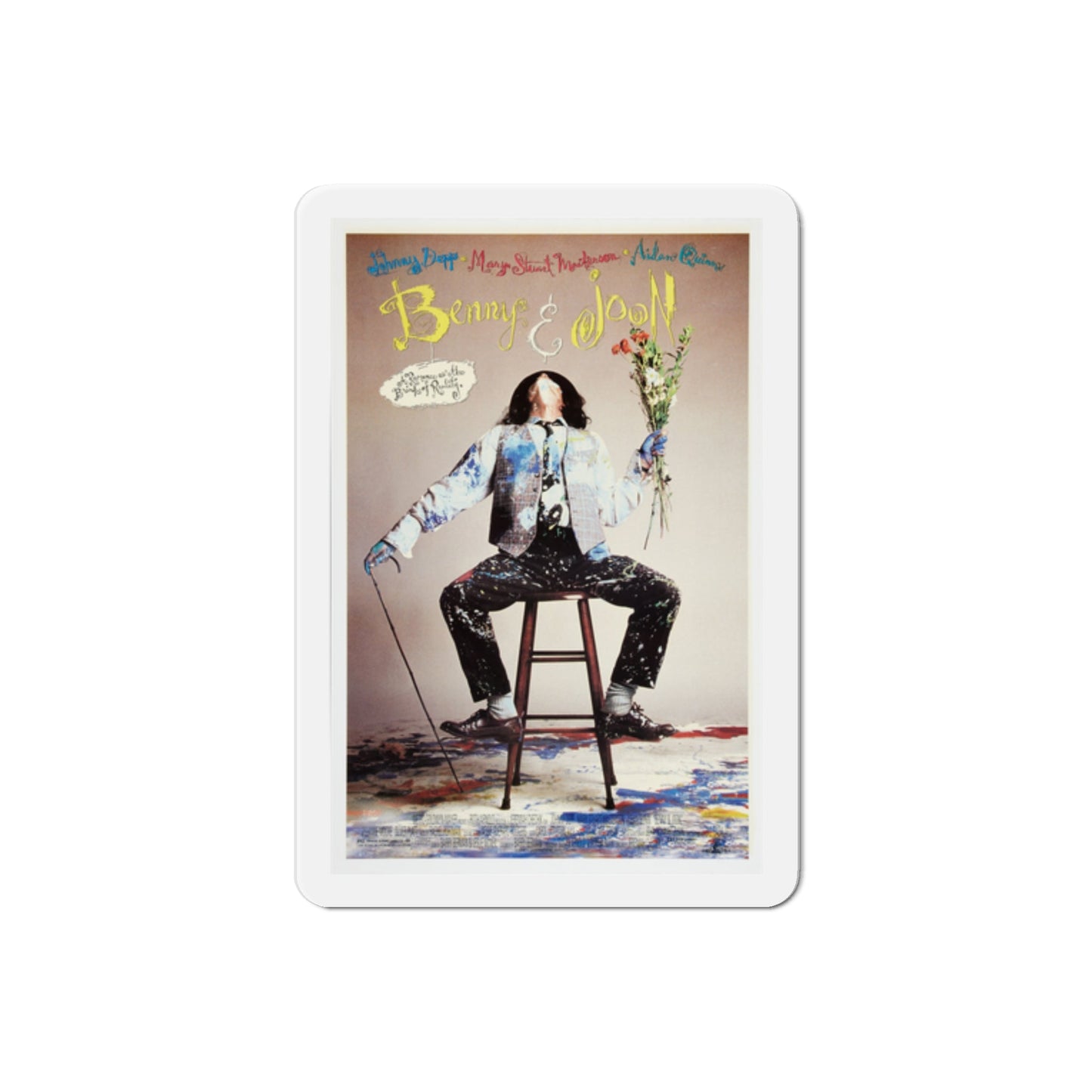 Benny & Joon 1993 Movie Poster Die-Cut Magnet-2" x 2"-The Sticker Space