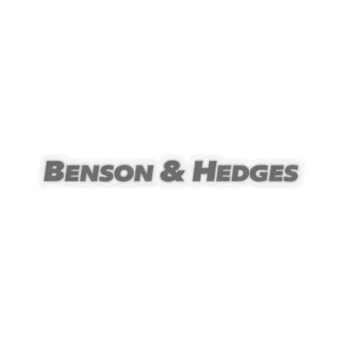 Benson & Hedges (1990-1992 only text) (Logo) STICKER Vinyl Kiss-Cut Decal 2 Inch Transparent - The Sticker Space