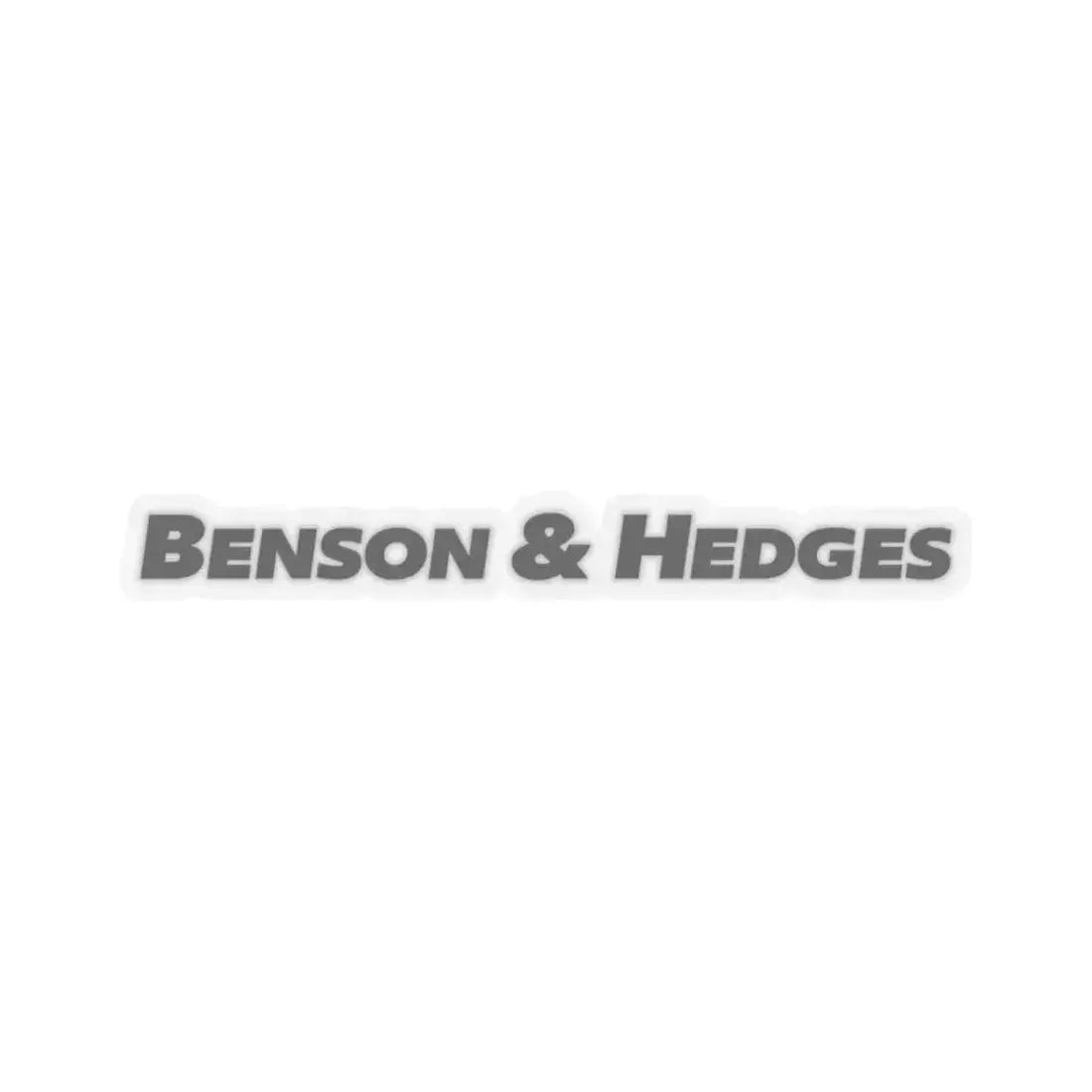 Benson & Hedges (1990-1992 only text) (Logo) STICKER Vinyl Kiss-Cut Decal 3 Inch Transparent - The Sticker Space