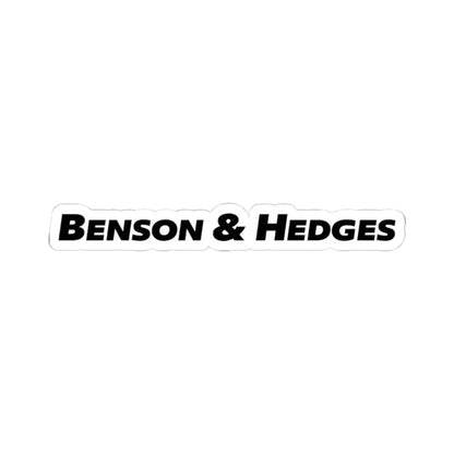 Benson & Hedges (1990-1992 only text) (Logo) STICKER Vinyl Kiss-Cut Decal 3 Inch White - The Sticker Space