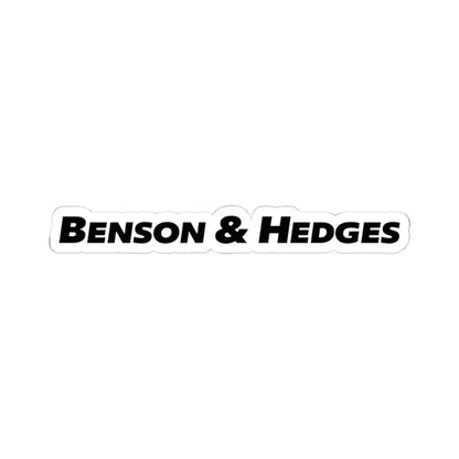 Benson & Hedges (1990-1992 only text) (Logo) STICKER Vinyl Kiss-Cut Decal 4 Inch White - The Sticker Space