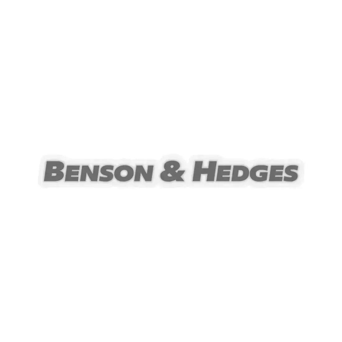 Benson & Hedges (1990-1992 only text) (Logo) STICKER Vinyl Kiss-Cut Decal 6 Inch Transparent - The Sticker Space