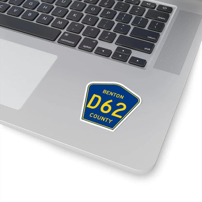 Benton County Route D62 IA (Iowa) (Road Sign) STICKER Vinyl Kiss-Cut Decal - The Sticker Space