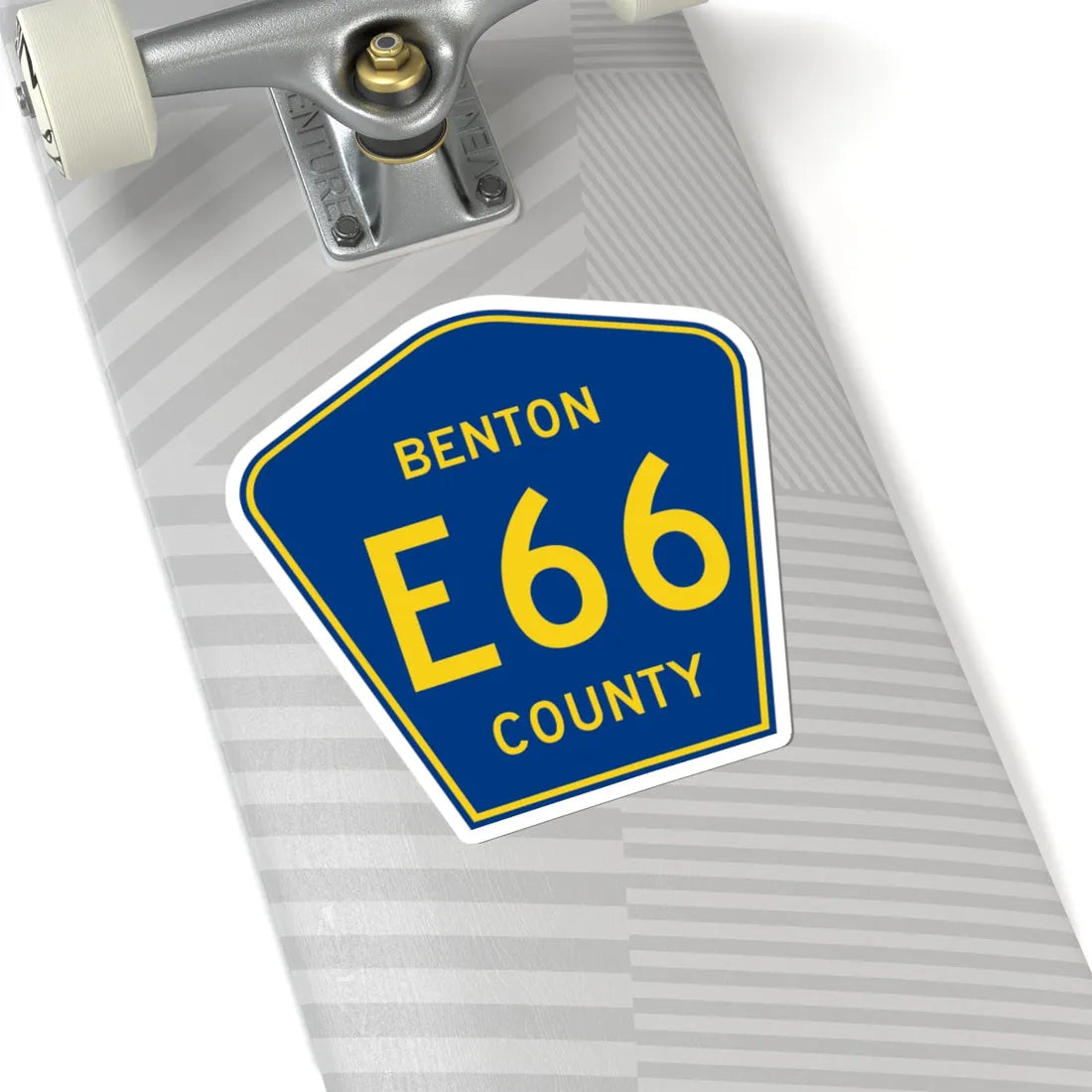 Benton County Route E66 IA (Iowa) (Road Sign) STICKER Vinyl Kiss-Cut Decal - The Sticker Space