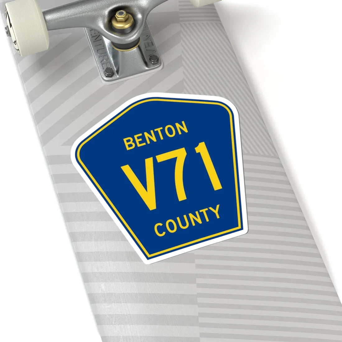 Benton County Route V71 IA (Iowa) (Road Sign) STICKER Vinyl Kiss-Cut Decal - The Sticker Space