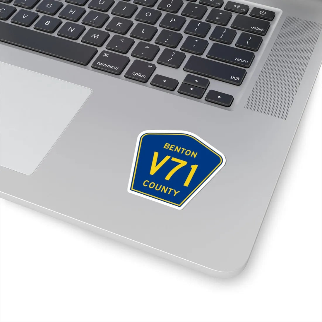 Benton County Route V71 IA (Iowa) (Road Sign) STICKER Vinyl Kiss-Cut Decal - The Sticker Space