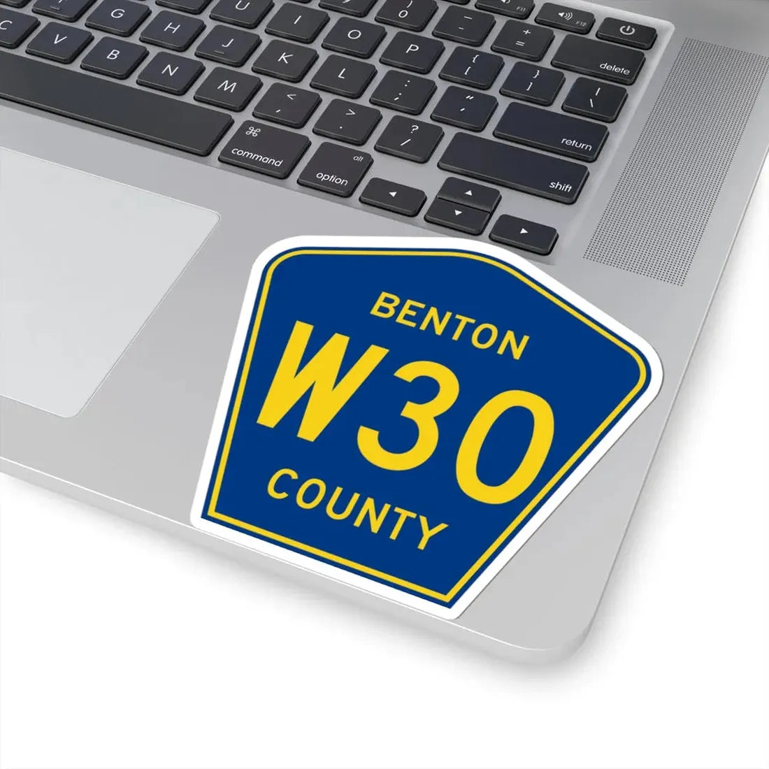 Benton County Route W30 IA (Iowa) (Road Sign) STICKER Vinyl Kiss-Cut Decal - The Sticker Space