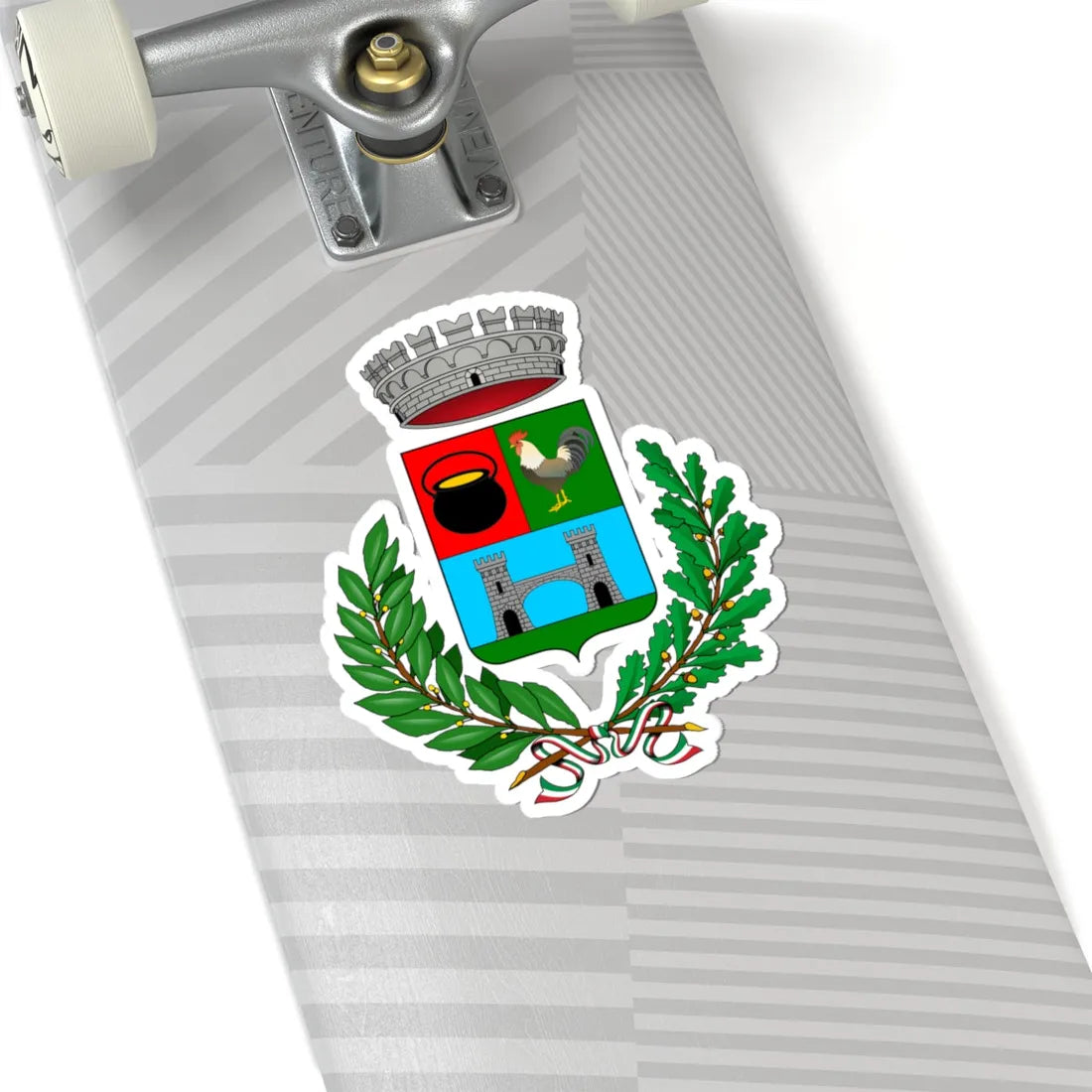 Beregazzo con Figliaro-Stemma (Italy) (Coat of Arms) STICKER Vinyl Kiss-Cut Decal - The Sticker Space