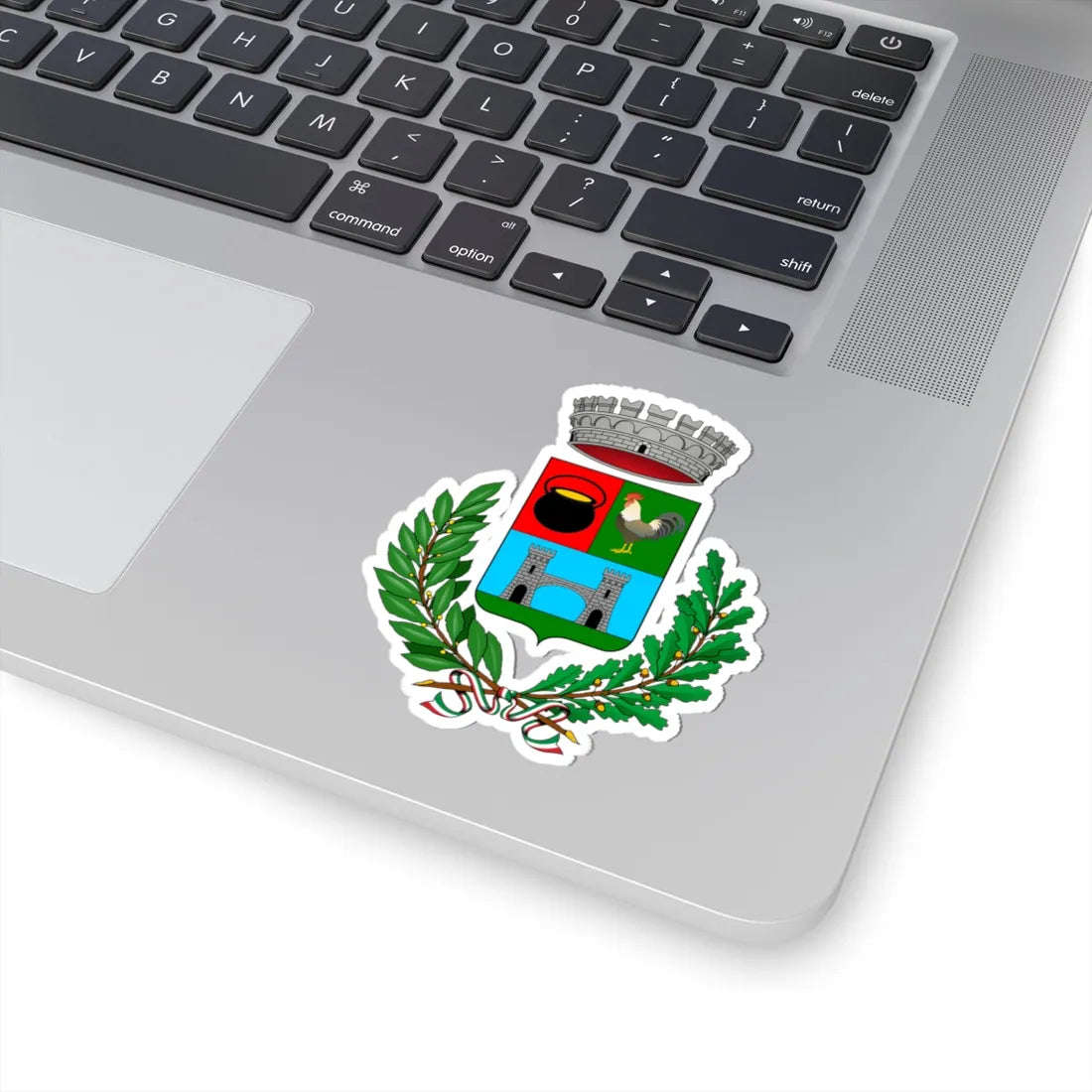 Beregazzo con Figliaro-Stemma (Italy) (Coat of Arms) STICKER Vinyl Kiss-Cut Decal - The Sticker Space