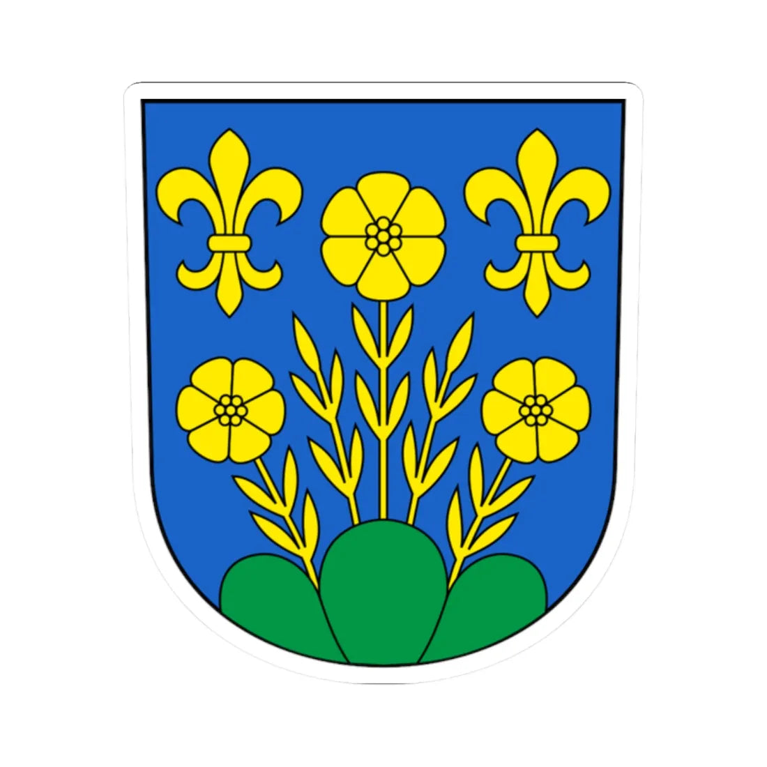 Berg SG-blazon (Switzerland) (Coat of Arms) STICKER Vinyl Kiss-Cut Decal 2 Inch White - The Sticker Space