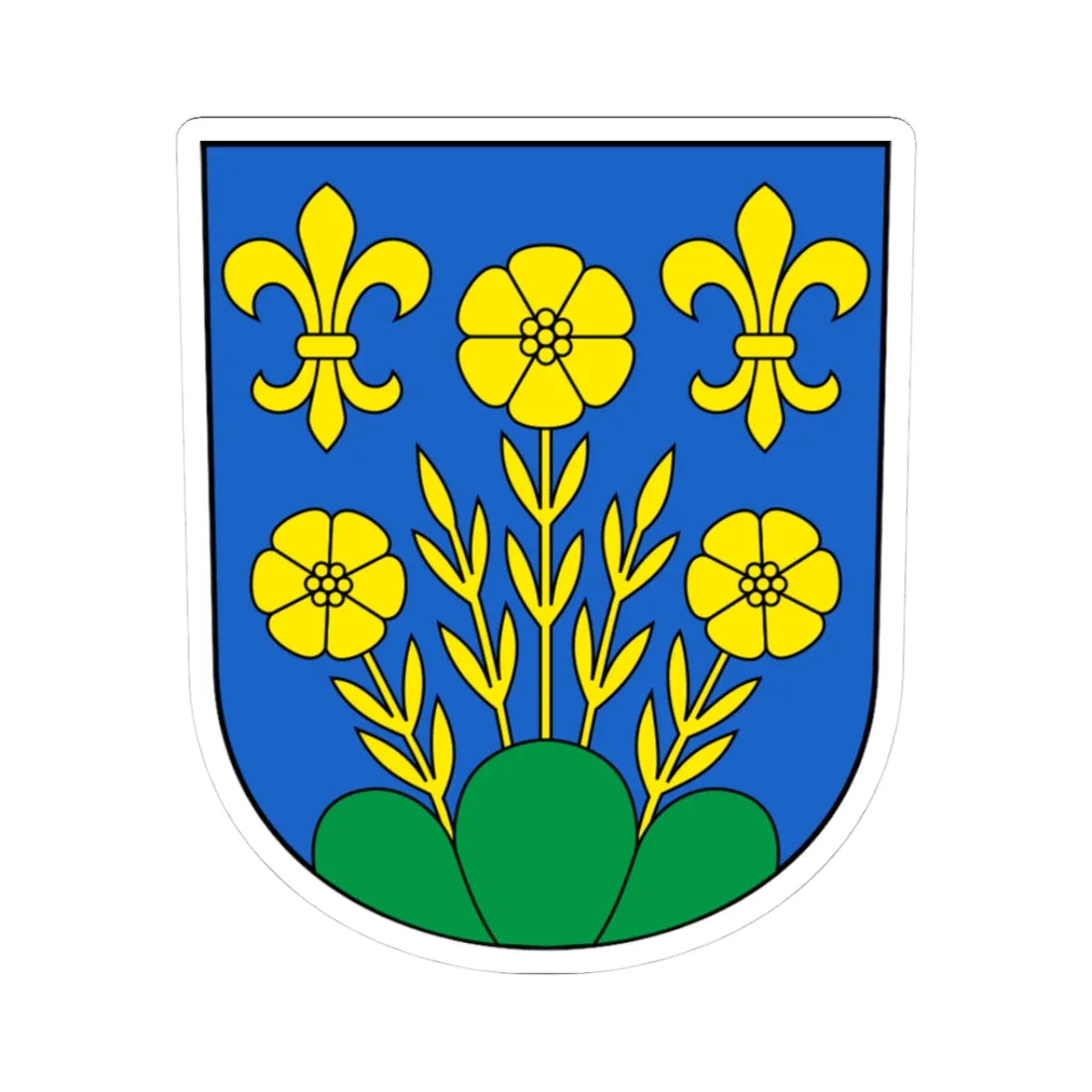 Berg SG-blazon (Switzerland) (Coat of Arms) STICKER Vinyl Kiss-Cut Decal 3 Inch White - The Sticker Space