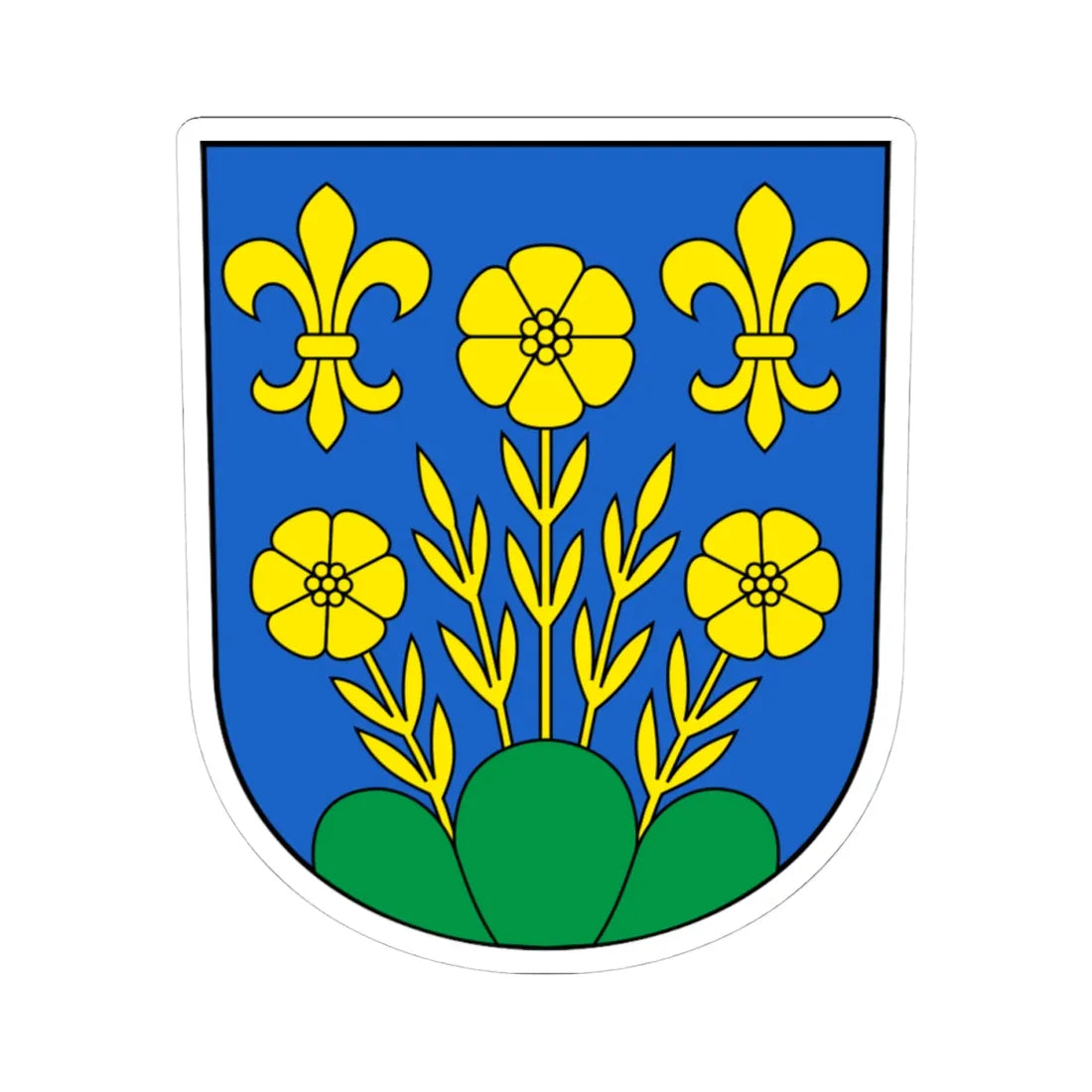 Berg SG-blazon (Switzerland) (Coat of Arms) STICKER Vinyl Kiss-Cut Decal 4 Inch White - The Sticker Space