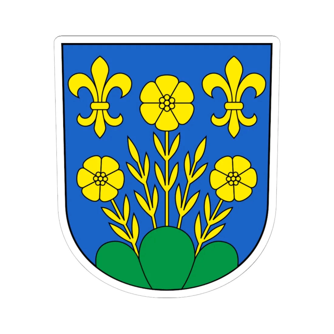 Berg SG-blazon (Switzerland) (Coat of Arms) STICKER Vinyl Kiss-Cut Decal 6 Inch White - The Sticker Space