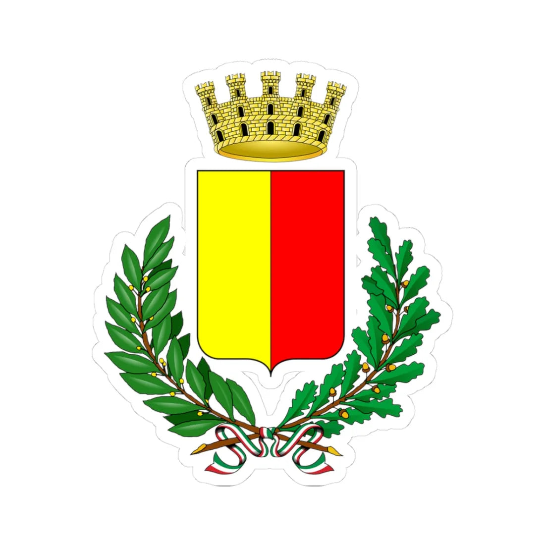 Bergamo-Stemma (Italy) (Coat of Arms) STICKER Vinyl Kiss-Cut Decal 3 Inch White - The Sticker Space