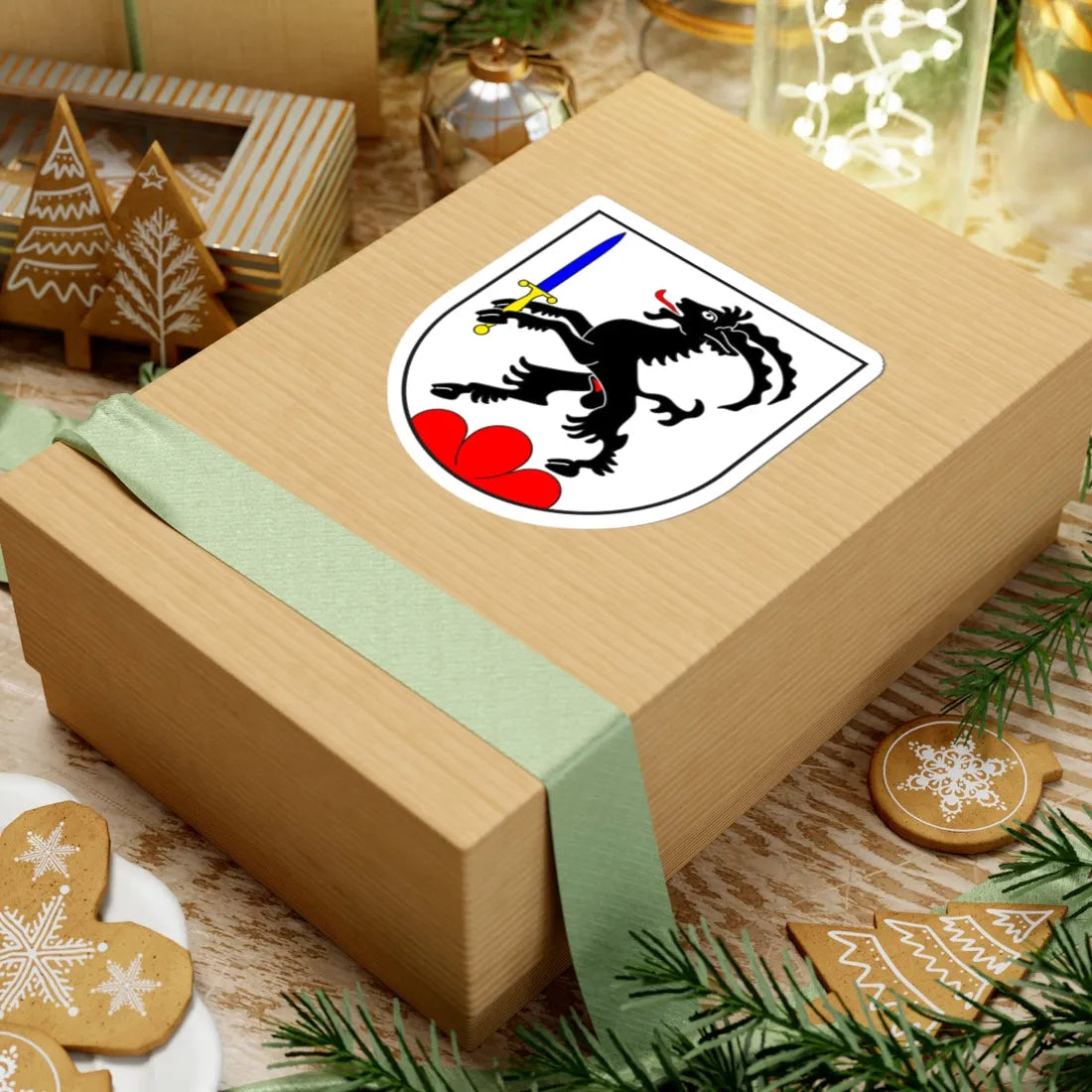 Bergün Bravuogn wappen (Switzerland) (Coat of Arms) STICKER Vinyl Kiss-Cut Decal - The Sticker Space