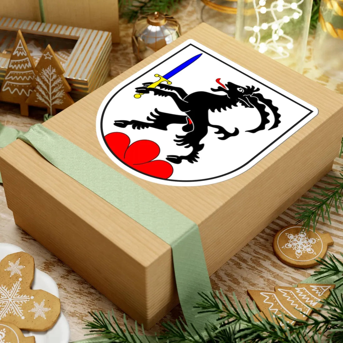 Bergün Bravuogn wappen (Switzerland) (Coat of Arms) STICKER Vinyl Kiss-Cut Decal - The Sticker Space