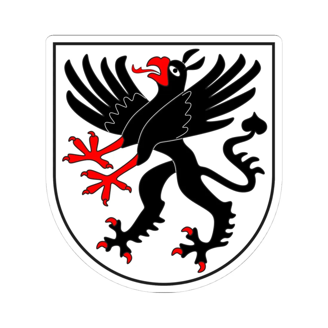 Bergün Kreis wappen (Switzerland) (Coat of Arms) STICKER Vinyl Kiss-Cut Decal 4 Inch White - The Sticker Space