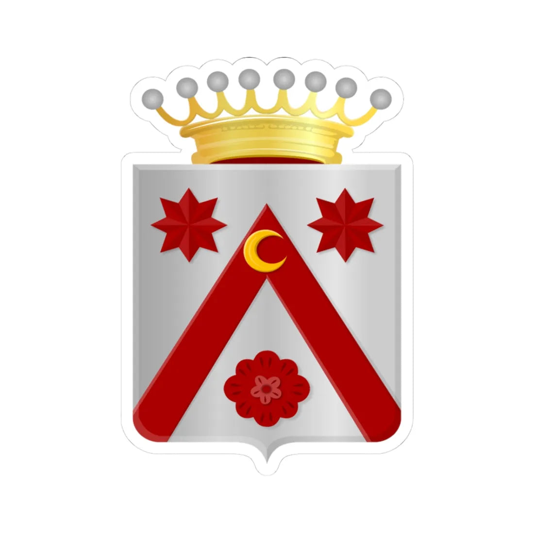 Bergschenhoek wapen (Netherlands) (Coat of Arms) STICKER Vinyl Kiss-Cut Decal 3 Inch White - The Sticker Space