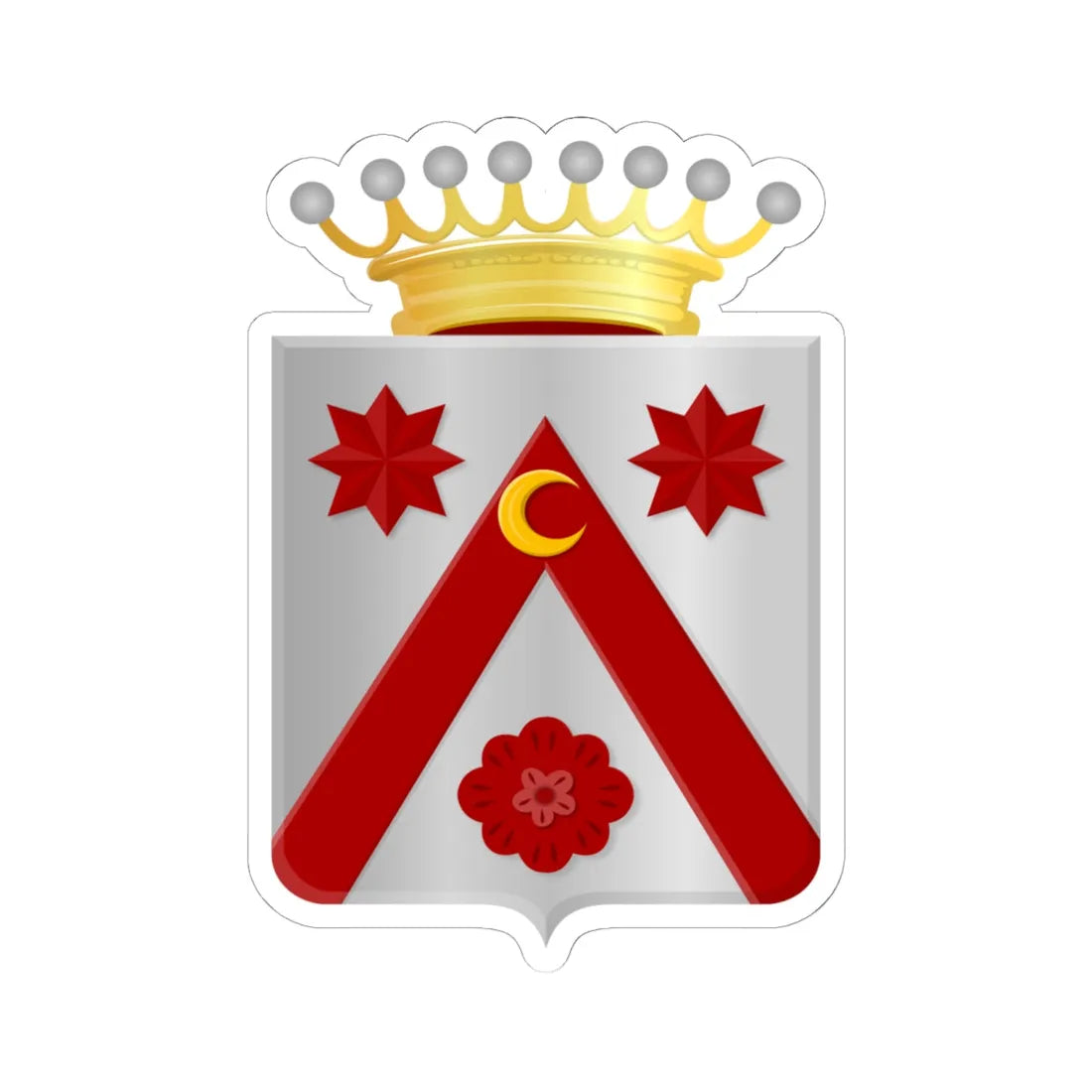 Bergschenhoek wapen (Netherlands) (Coat of Arms) STICKER Vinyl Kiss-Cut Decal 6 Inch White - The Sticker Space