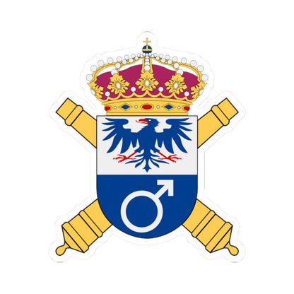 Bergslagens artilleriregemente vapen (Sweden) (Coat of Arms) STICKER Vinyl Kiss-Cut Decal 2 Inch White - The Sticker Space