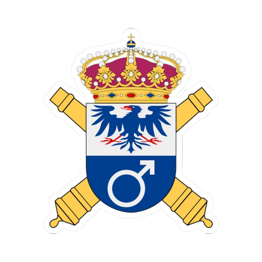 Bergslagens artilleriregemente vapen (Sweden) (Coat of Arms) STICKER Vinyl Kiss-Cut Decal 2 Inch White - The Sticker Space