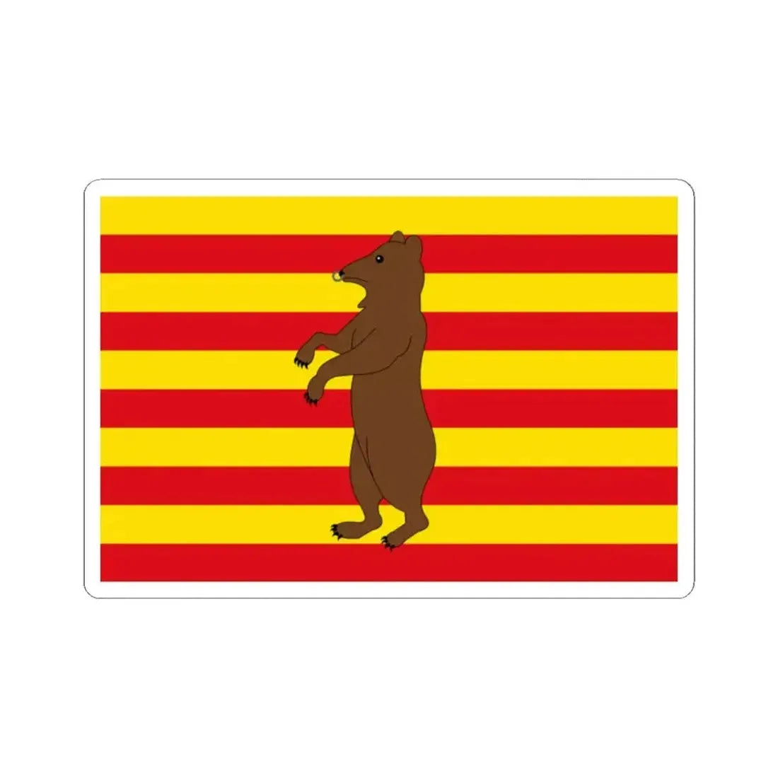 Beringen vlag (Belgium) STICKER Vinyl Kiss-Cut Decal 2 Inch White - The Sticker Space