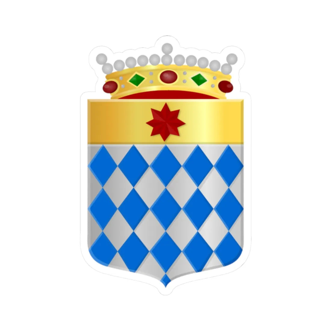 Berkel en Rodenrijs wapen (Netherlands) (Coat of Arms) STICKER Vinyl Kiss-Cut Decal 2 Inch White - The Sticker Space