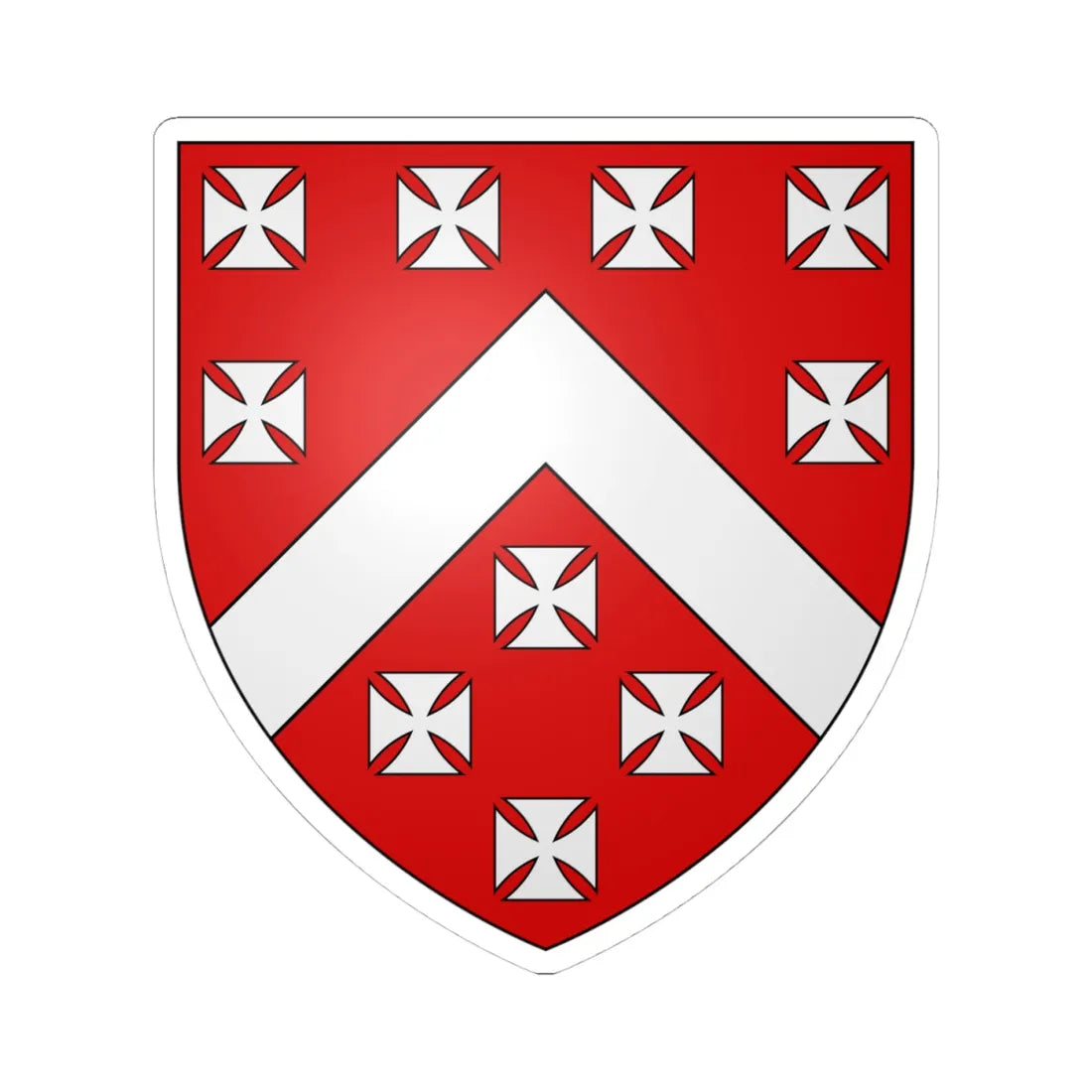 Berkeley arms (England) (Coat of Arms) STICKER Vinyl Kiss-Cut Decal 4 Inch White - The Sticker Space