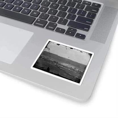 Berlin (Now Brunswick), Md. Pontoon Bridge and Ruins of the Stone Bridge (U.S. Civil War) STICKER Vinyl Kiss-Cut Decal - The Sticker Space