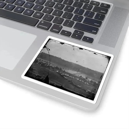 Berlin (Now Brunswick), Md. Pontoon Bridge and Ruins of the Stone Bridge (U.S. Civil War) STICKER Vinyl Kiss-Cut Decal - The Sticker Space