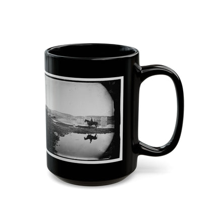 Berlin (Now Brunswick), Md. Pontoon Bridge And Ruins Of The Stone Bridge Across The Potomac (Destroyed In 1861) (U.S. Civil War) Black Coffee Mug