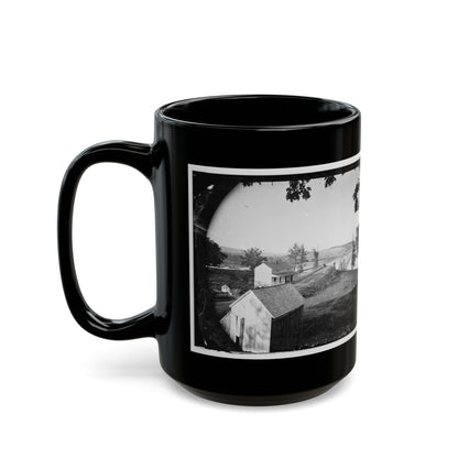 Berlin (Now Brunswick), Md. Pontoon Bridge And Ruins Of The Stone Bridge; Another View (U.S. Civil War) Black Coffee Mug