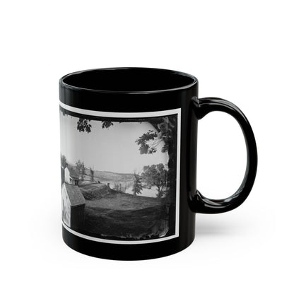 Berlin (Now Brunswick), Md. Pontoon Bridge And Ruins Of The Stone Bridge; Another View (U.S. Civil War) Black Coffee Mug