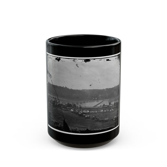 Berlin (Now Brunswick), Md. Pontoon Bridge And Ruins Of The Stone Bridge (U.S. Civil War) Black Coffee Mug