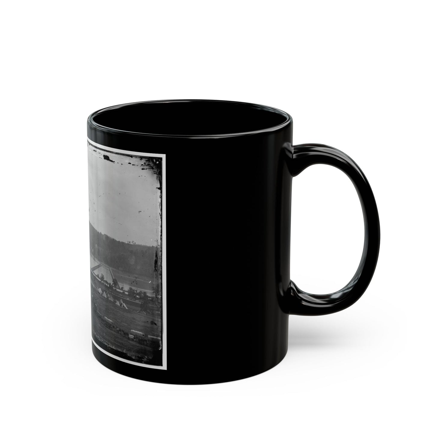 Berlin (Now Brunswick), Md. Pontoon Bridge And Ruins Of The Stone Bridge (U.S. Civil War) Black Coffee Mug