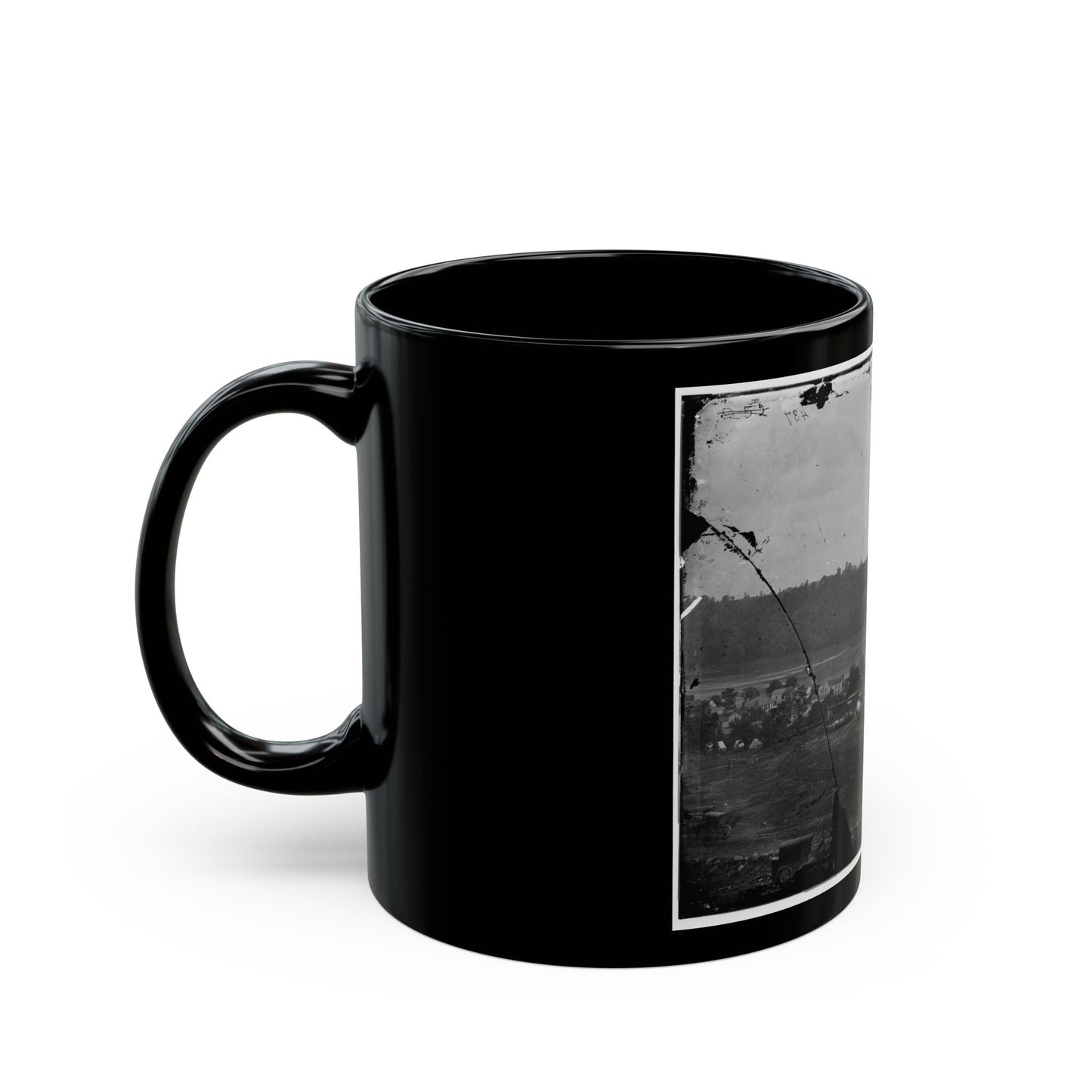 Berlin (Now Brunswick), Md. Pontoon Bridge And Ruins Of The Stone Bridge (U.S. Civil War) Black Coffee Mug