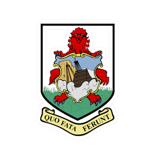 Bermuda-Coat-of-Arms (United Kingdom) (Coat of Arms) STICKER Vinyl Kiss-Cut Decal 2 Inch White - The Sticker Space