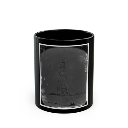 Bermuda Hundred, James River, Virginia. Signal Tower On Left Of Bermuda Line (U.S. Civil War) Black Coffee Mug