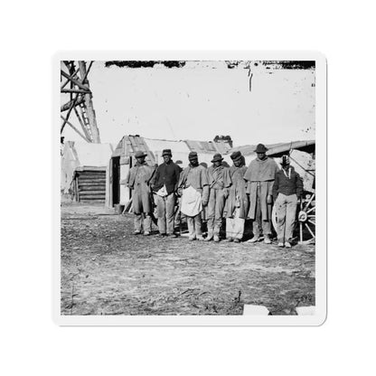 Bermuda Hundred, Va. African-American Teamsters Near The Signal Tower (U.S. Civil War) Refrigerator Magnet 2 Inch Die-Cut - The Sticker Space