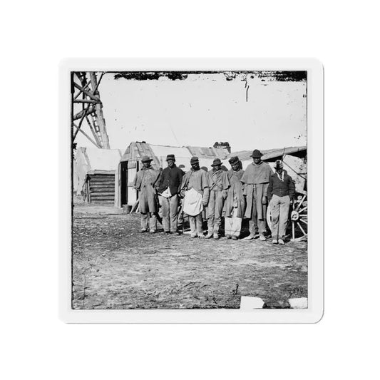 Bermuda Hundred, Va. African-American Teamsters Near The Signal Tower (U.S. Civil War) Refrigerator Magnet 6 Inch Die-Cut - The Sticker Space