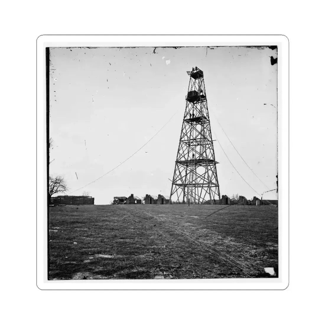 Bermuda Hundred, Va. Butler's Signal Tower; Another View (U.S. Civil War) STICKER Vinyl Kiss-Cut Decal 6 Inch White - The Sticker Space